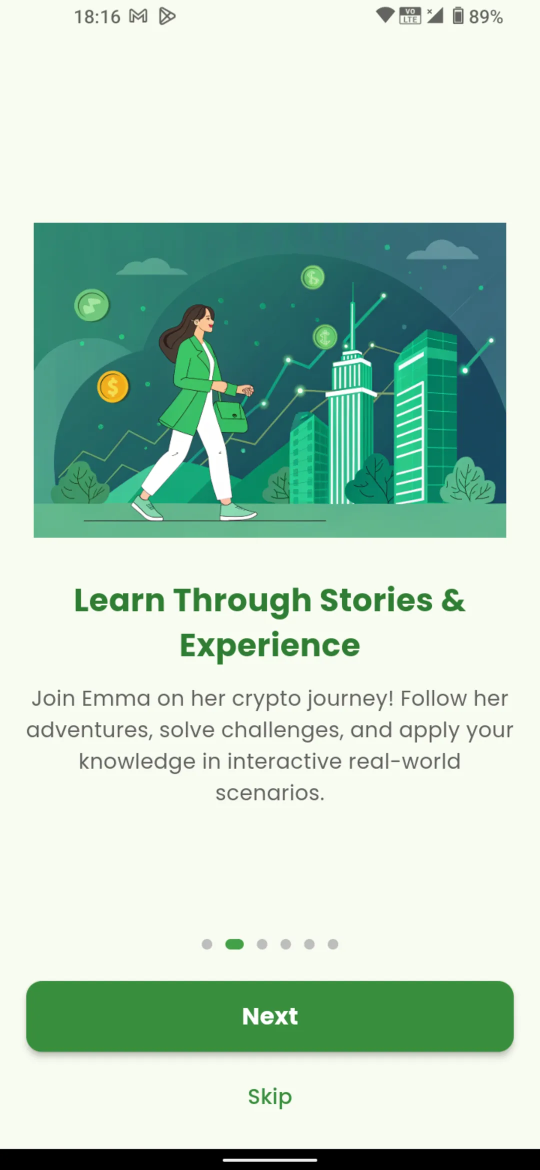 Screenshot of CryptoPath learning path overview
