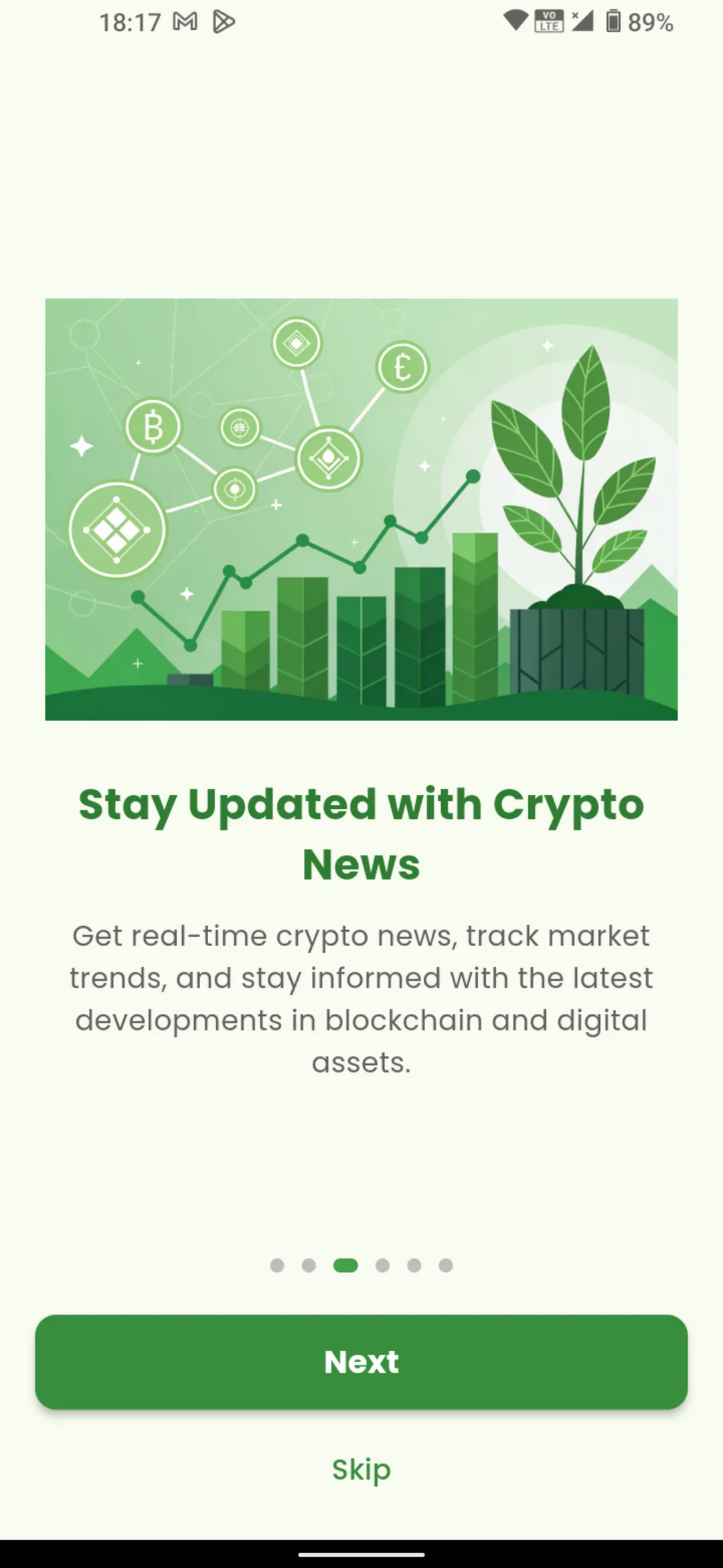 Screenshot of CryptoPath learning path overview